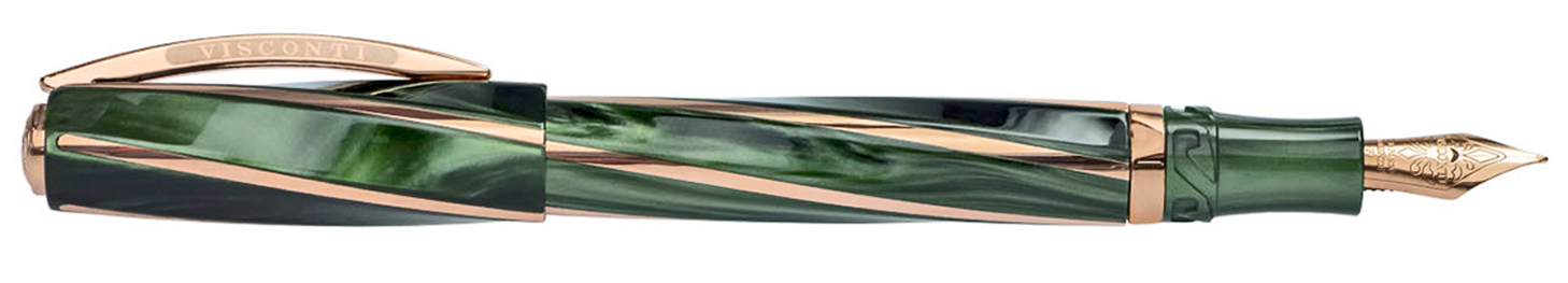 Divina Elegance Collection - Visconti Divina Elegance Collection Pearlescent Green/Bronze & Gold Plating Fountain Pen